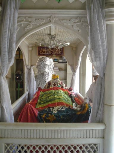 The shrine during evening prayers